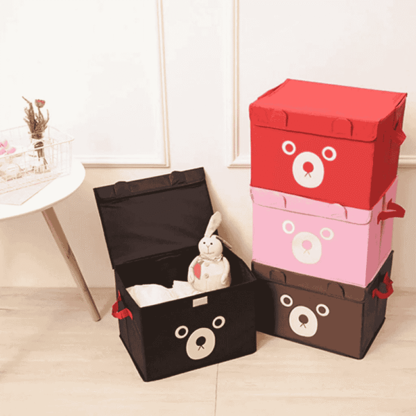 Panda Design Folding Storage Bins Quilt Basket Kid Toys Organizer Storage Boxes - Image 3