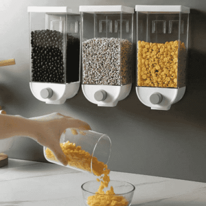 Transparent Cereal Dispenser, Wall-mounted Cereal Storage Box