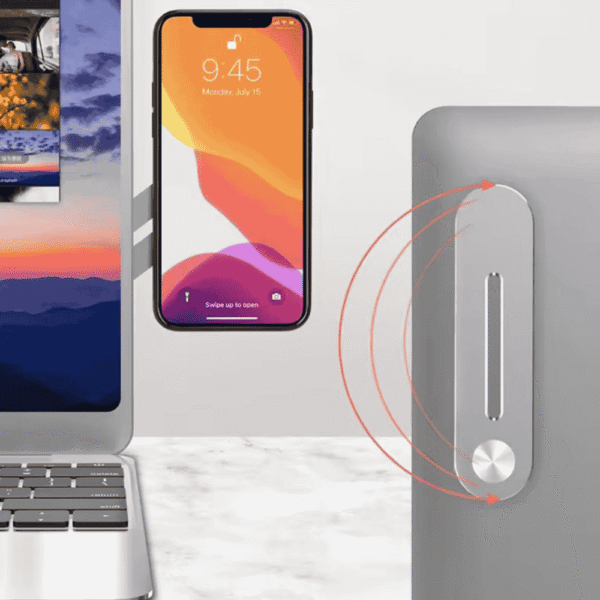 Laptop Phone Stand Metal Expansion Screen Side Mount Magnetic Folding Phone Holder - Image 3