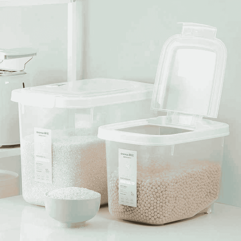 Plastic Multi Purpose Rice & Flour Container With 4 Spoon