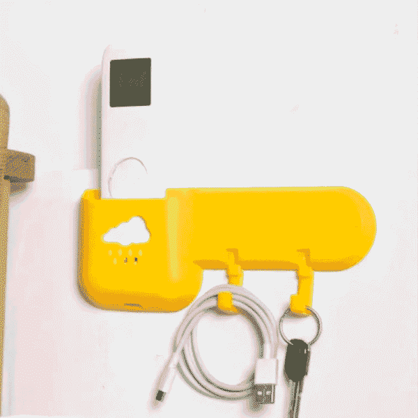 Multipurpose Plastic mobile & Remote Holder With 2 HooK - Image 2
