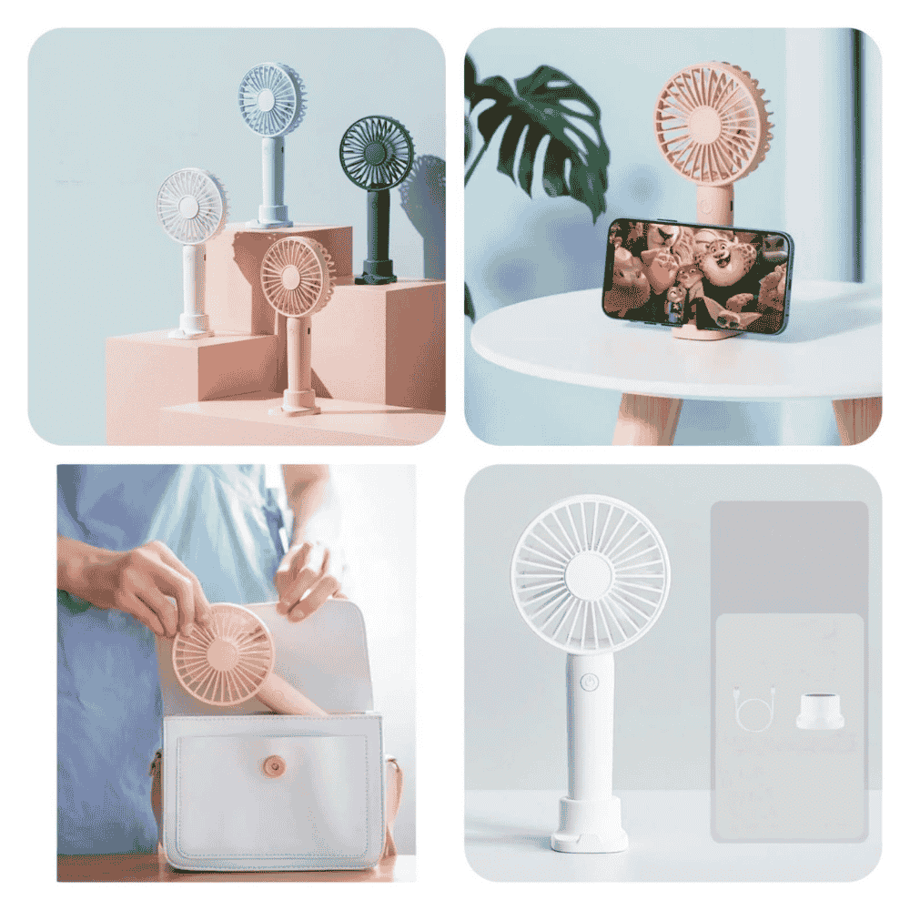 Handheld Rechargeable Battery Operated Personal Mini USB Cooling Fan With Charging