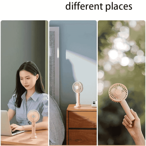 Handheld Rechargeable Battery Operated Personal Mini USB Cooling Fan With Charging - Image 2