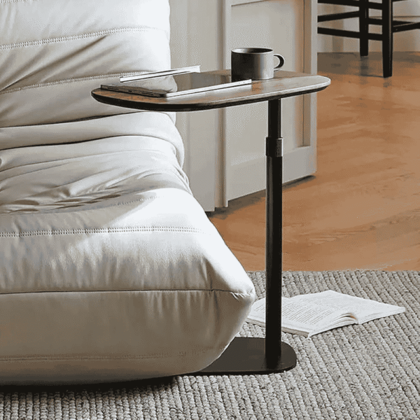C Shaped Side Table Adjustable Height, 360°Swivel C Shaped End Table - Image 6
