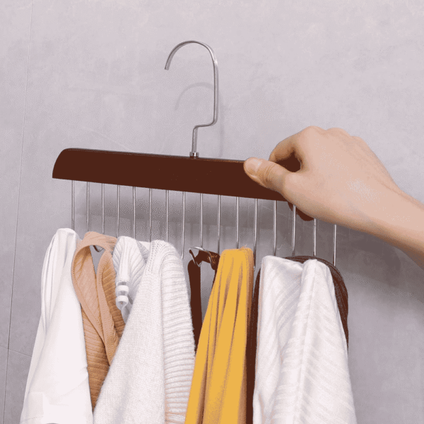 8 Hook Wooden Hanger - Image 3