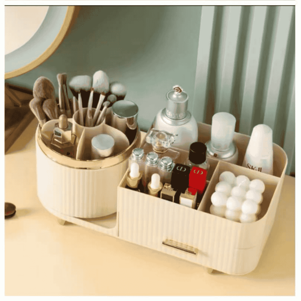 Rotating Brush And Cosmetic Organizer (Box Packing)