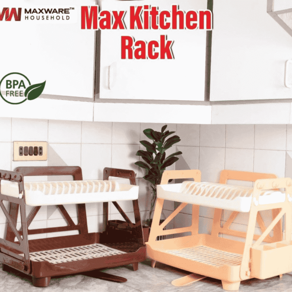 Multipurpose Plastic Mix Kitchen Plate Stand & Rack Random Colours (With Box) - Image 2