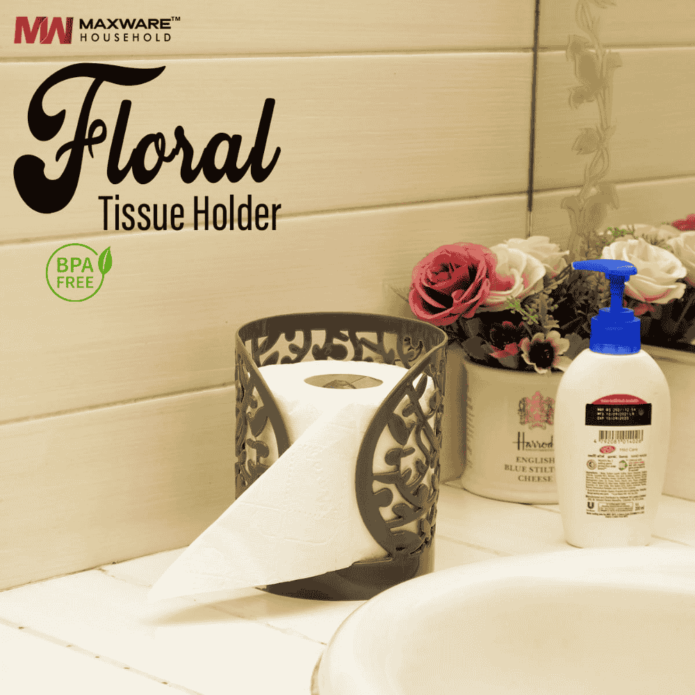 Plastic Floral Tissue Paper Holder