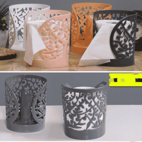 Plastic Floral Tissue Paper Holder - Image 2