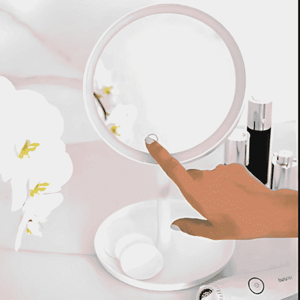 Portable Makeup Mirror Stand with Touch Screen, 3 Light Modes - Image 2