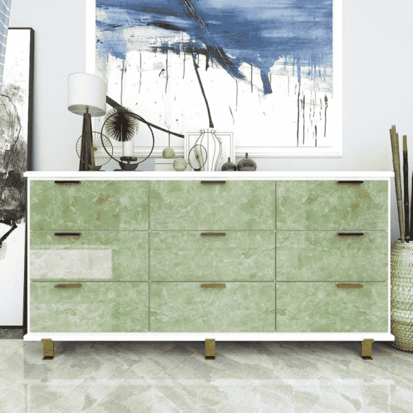 Green Granite Stone Look Marble Effect Contact Paper Faux Countertop Peel and Stick - Image 5