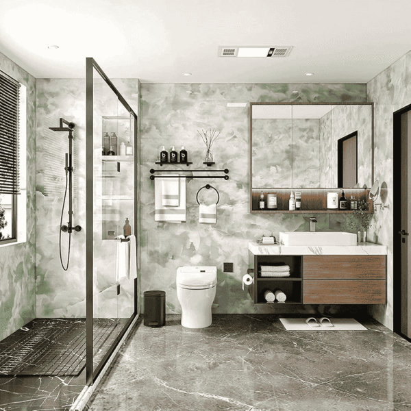 Green Granite Stone Look Marble Effect Contact Paper Faux Countertop Peel and Stick - Image 3