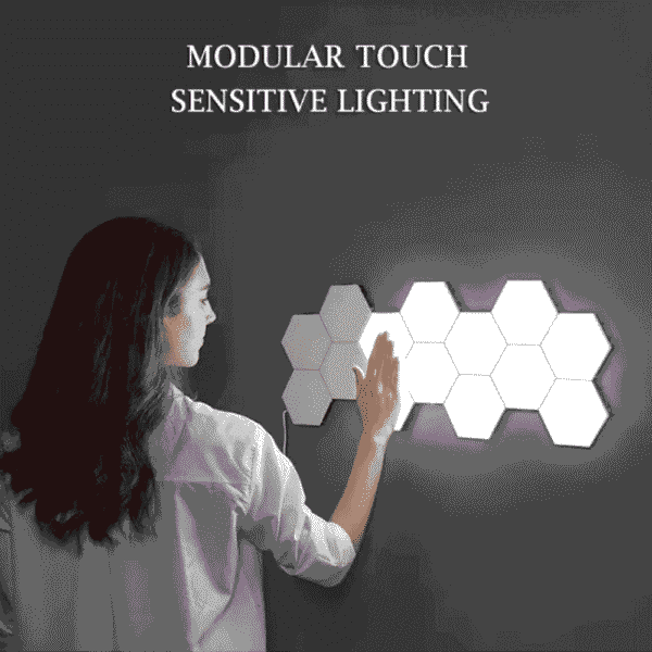 6pcs set Hexagon touch and remote control RGB lights with remote - Image 2