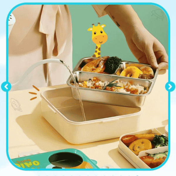 New Dino Double Decker Kids Lunch Box Retail - Image 5