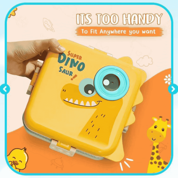 New Dino Double Decker Kids Lunch Box Retail - Image 3