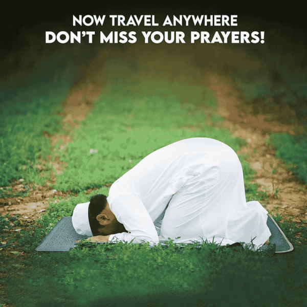 Prayer Rug with Back Support/Foldable Meditation Floor Chair & Carrying Pocket