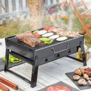 Portable BBQ Grill Stove – Foldable Outdoor Charcoal BBQ with Handle