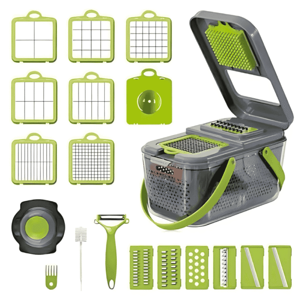 22-in-1 Multifunctional Vegetable Slicer – All-in-One Chopper, Cutter, Grater & Storage Box - Image 2