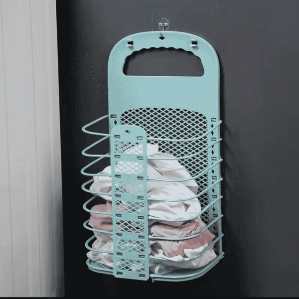 Foldable Laundry Basket with Hanging Hook – Space-Saving Clothes Storage Organizer - Image 4