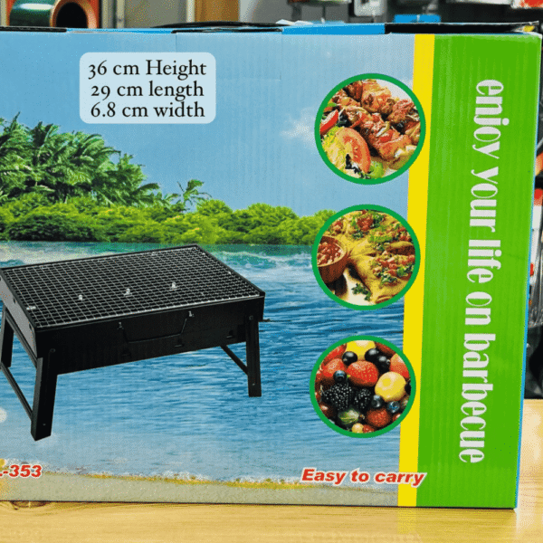 Portable BBQ Grill Stove for Outdoor Cooking – Foldable, Lightweight (36x29x6.8cm) - Image 2
