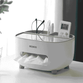 Multifunctional Tissue Box with Remote & Accessory Storage – Household Organizer for Living Room, Bathroom & Bedroom