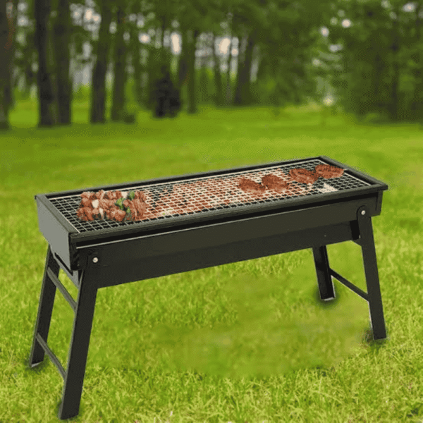 Portable Barbecue Grill with Ashtray Plate – Foldable Charcoal BBQ for Outdoor Cooking, Camping, and Garden Parties - Image 2