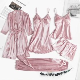 5-Piece Silk Jersey Nightwear for Women | Premium Quality