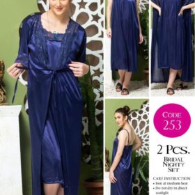 Premium Silk Jersey Knit 2 Piece Nightwear Set for Women | Inner + Gown