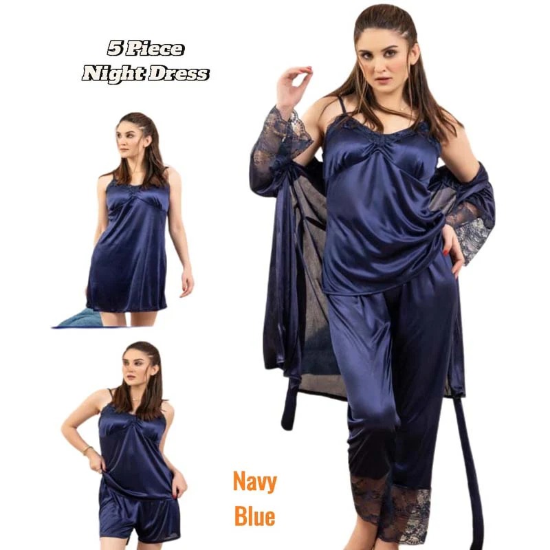 5 Piece Nightwear Set | New Net Style Luxury Sleepwear for Women | - Image 4