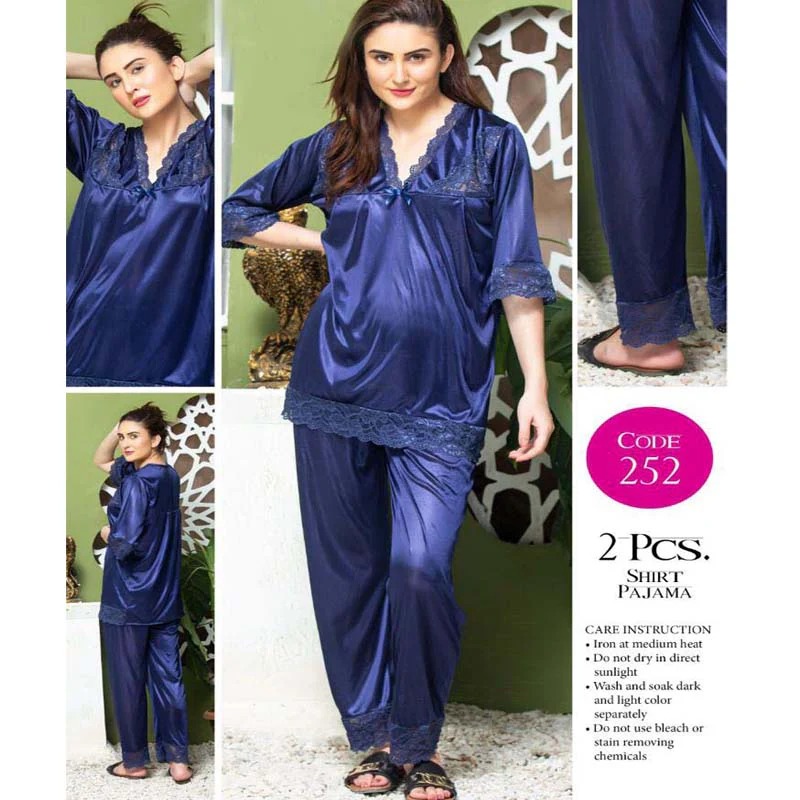 Premium Silk Jersey Knit 2 Piece Nightwear Set for Women